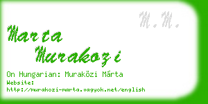 marta murakozi business card