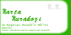 marta murakozi business card